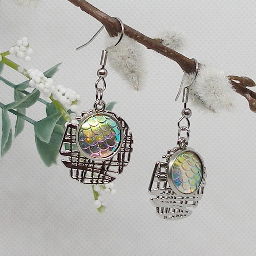 Mermaid Scale Dangle Earrings