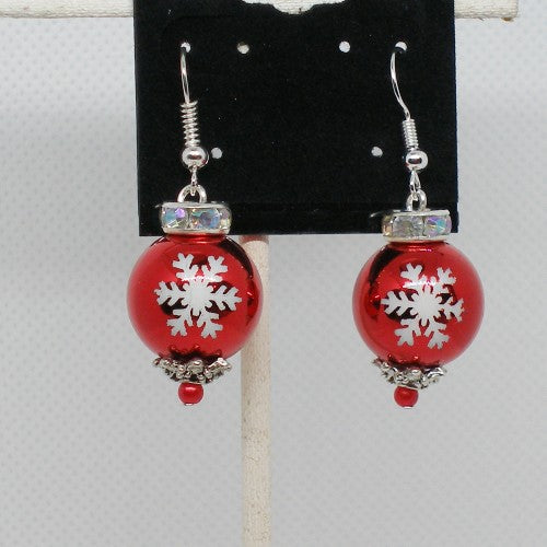 Metallic Ornament Drop Earrings