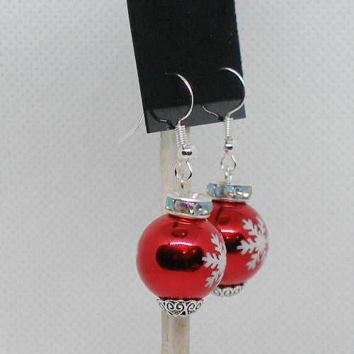Metallic Ornament Drop Earrings