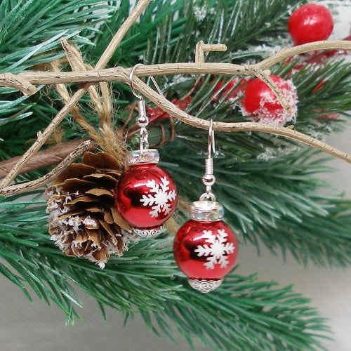Metallic Ornament Drop Earrings