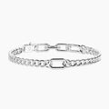 Bracciale componibile catena maglia allungata e groumette