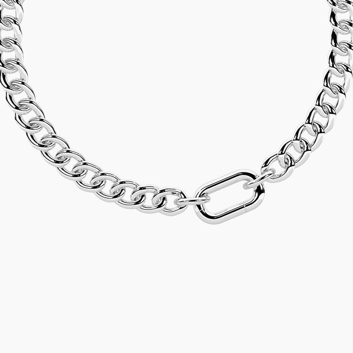 Bracciale componibile catena maglia allungata e groumette