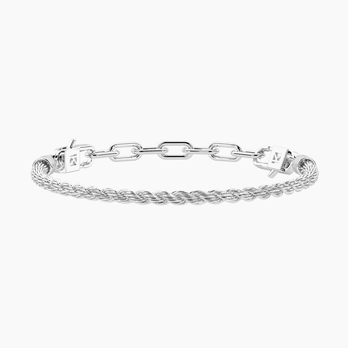 Bracciale componibile con catena corda