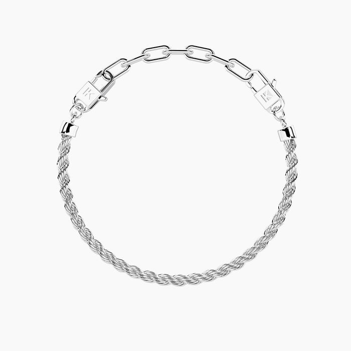 Bracciale componibile con catena corda