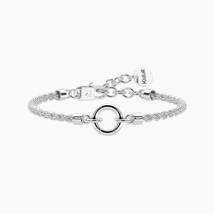 Bracciale componibile con catena corda in acciaio