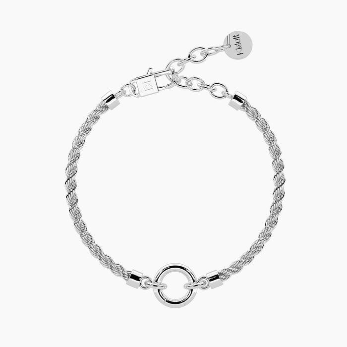 Bracciale componibile con catena corda in acciaio