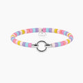 Bracciale componibile con conchiglie multicolor striate