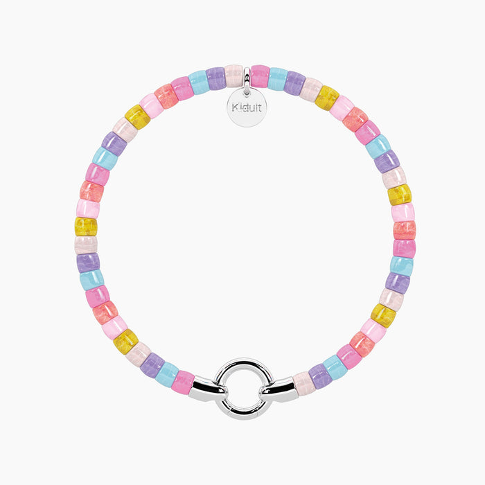 Bracciale componibile con conchiglie multicolor striate