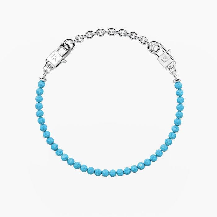 Bracciale componibile con zirconi acquamarina