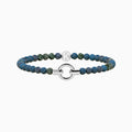 Bracciale componibile donna con agata azzurra