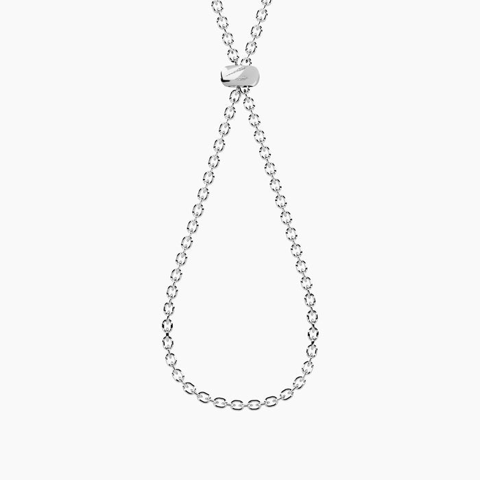 Collana componibile in acciaio con catena diamantata