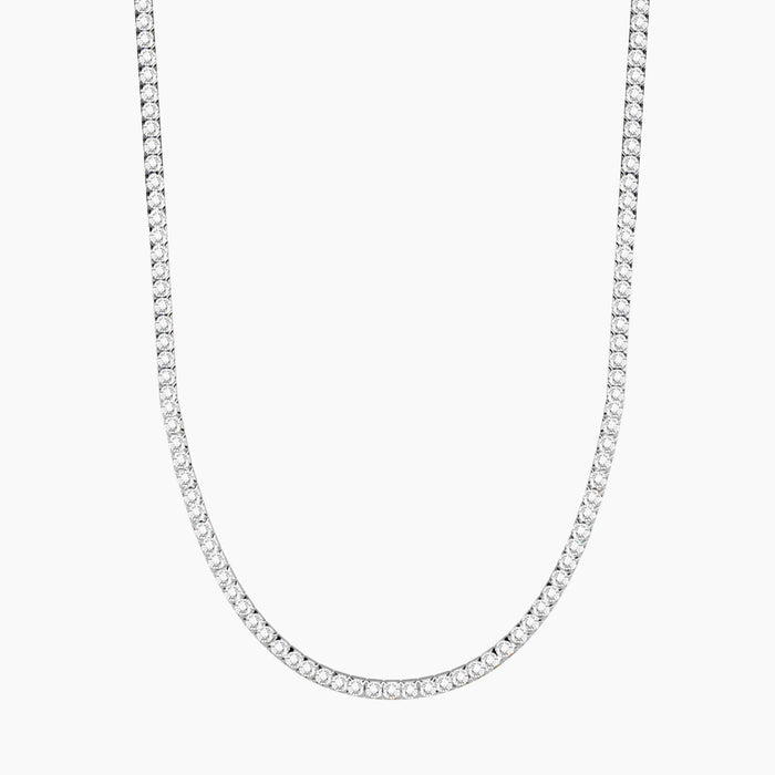 Collana tennis donna componibile in acciaio con cristalli