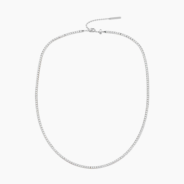 Collana tennis donna componibile in acciaio con cristalli