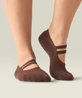 [MoveActive] Ballet Non Slip Grip Socks - Espresso