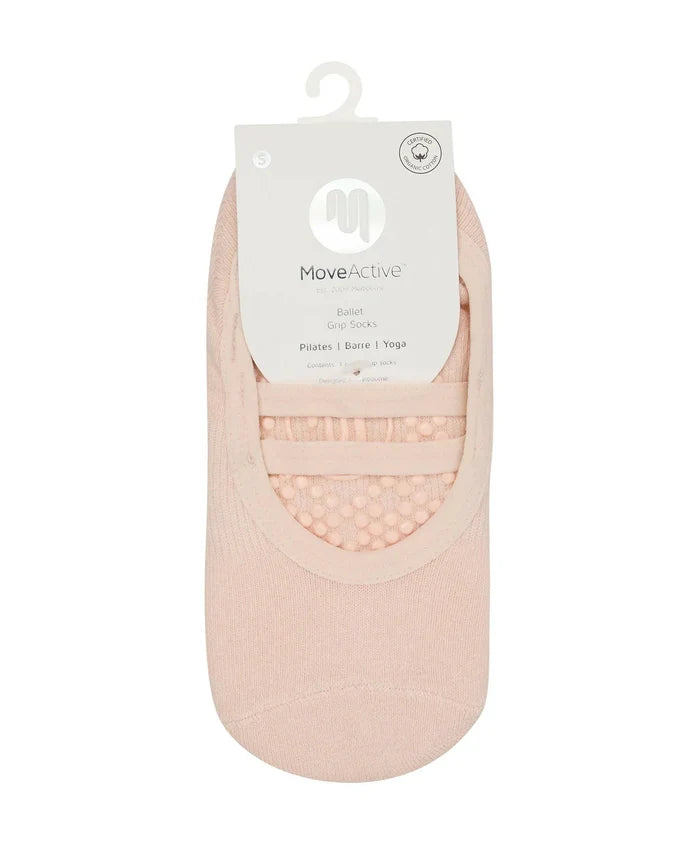 [MoveActive] Ballet Non Slip Grip Socks - Soft Pink