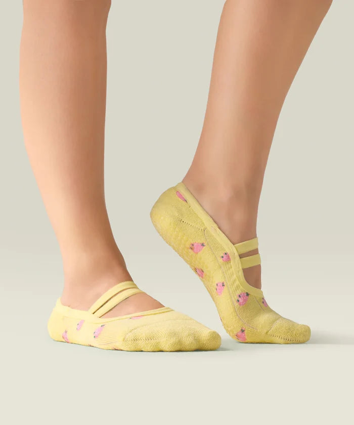 [MoveActive] Ballet Non Slip Grip Socks - Wild Rose Maize