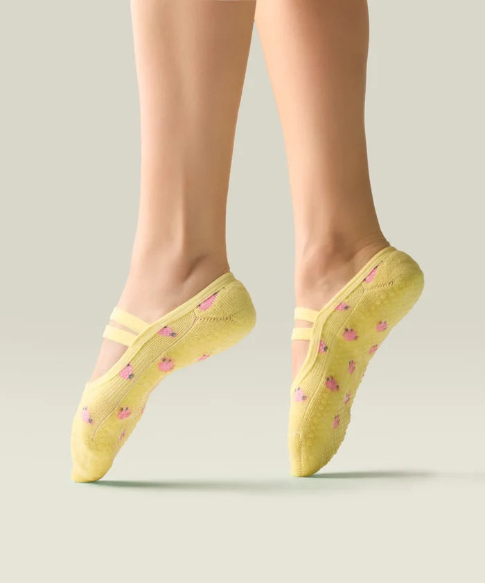 [MoveActive] Ballet Non Slip Grip Socks - Wild Rose Maize