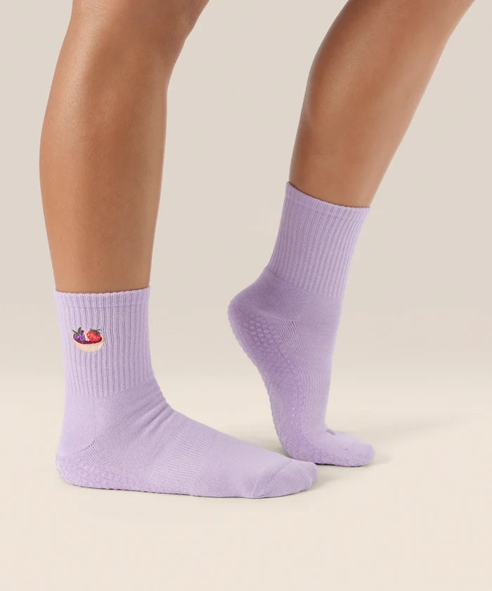 [MoveActive] Crew Non Slip Grip Socks - Acai Bowl