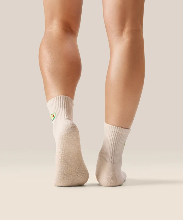 [MoveActive] Crew Non Slip Grip Socks - Avocado