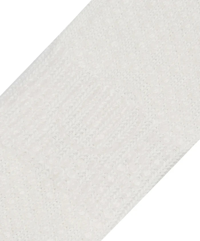 [MoveActive] Crew Non Slip Grip Socks - Cable-Knit Ivory