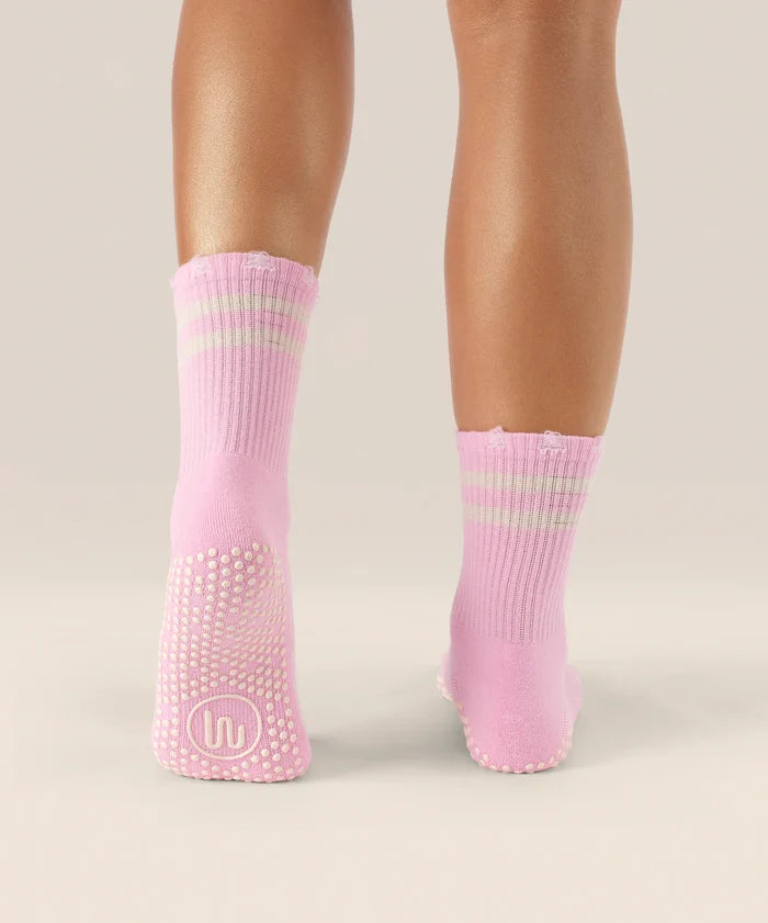 [MoveActive] Crew Non Slip Grip Socks - Edgy Cool Pink
