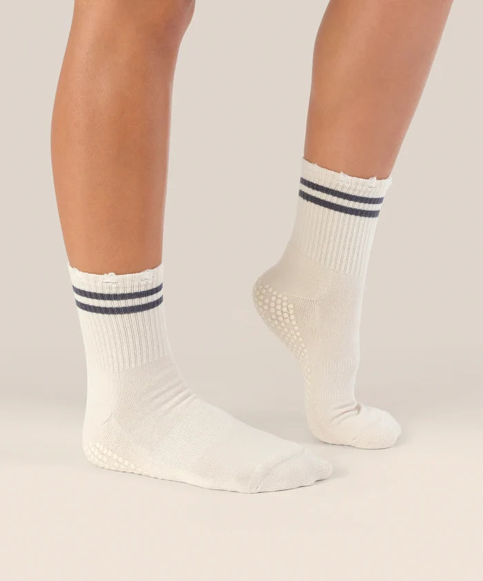 [MoveActive] Crew Non Slip Grip Socks - Edgy Oat
