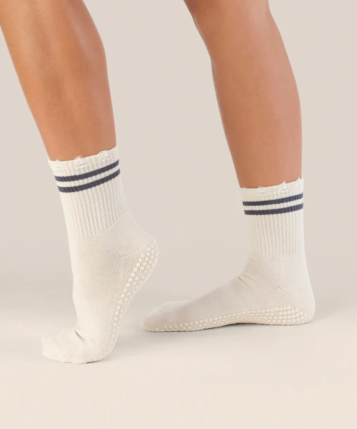 [MoveActive] Crew Non Slip Grip Socks - Edgy Oat
