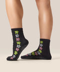 [MoveActive] Crew Non Slip Grip Socks - Fiesta Midnight