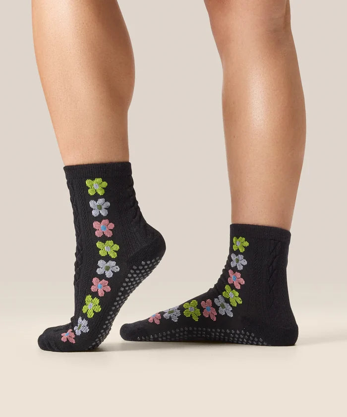 [MoveActive] Crew Non Slip Grip Socks - Fiesta Midnight