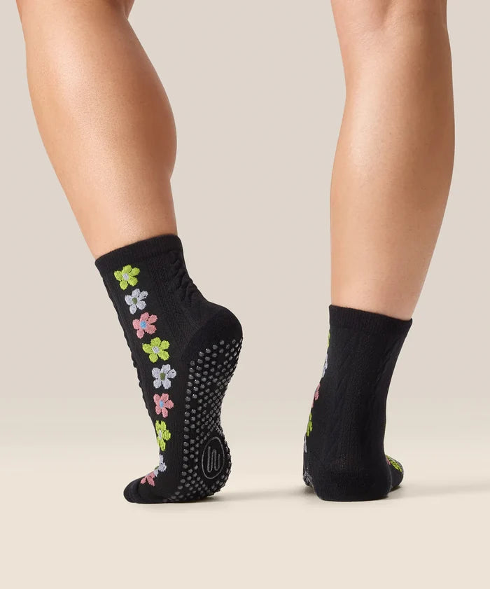 [MoveActive] Crew Non Slip Grip Socks - Fiesta Midnight