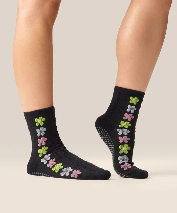 [MoveActive] Crew Non Slip Grip Socks - Fiesta Midnight