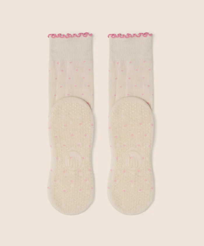 [MoveActive] Crew Non Slip Grip Socks - Fondant Spots