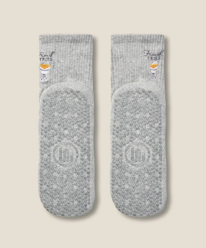 [MoveActive] Crew Non Slip Grip Socks - French Fries