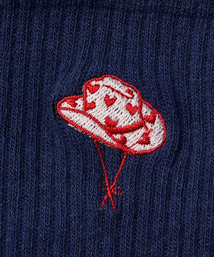 [MoveActive] Crew Non Slip Grip Socks - Howdy Hearts Ink