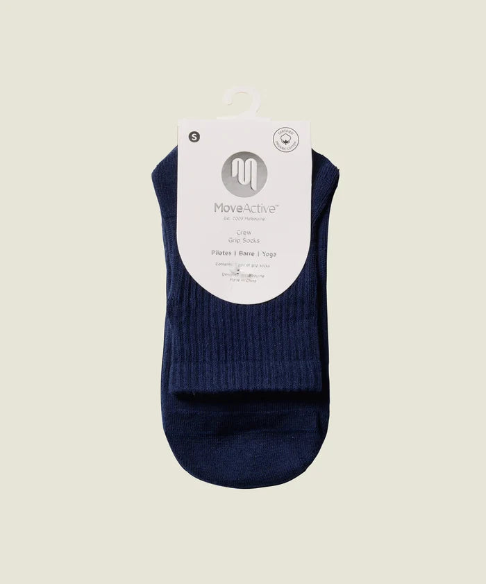 [MoveActive] Crew Non Slip Grip Socks - Howdy Hearts Ink