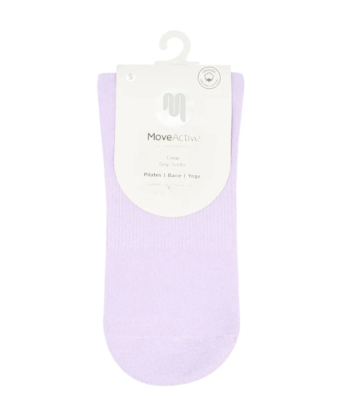 [MoveActive] Crew Non Slip Grip Socks - Lavender Haze