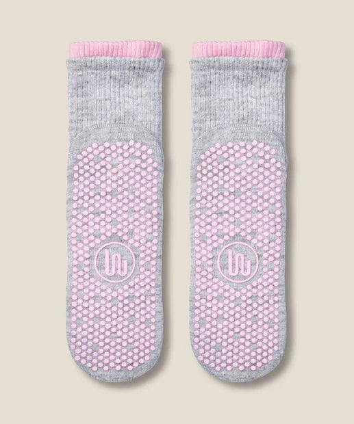 [MoveActive] Crew Non Slip Grip Socks - Layer Grey