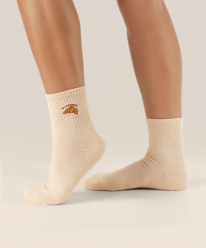 [MoveActive] Crew Non Slip Grip Socks - Le Croissant