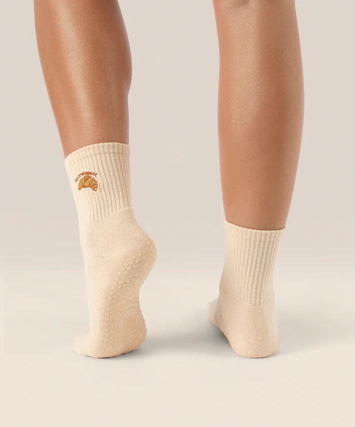 [MoveActive] Crew Non Slip Grip Socks - Le Croissant