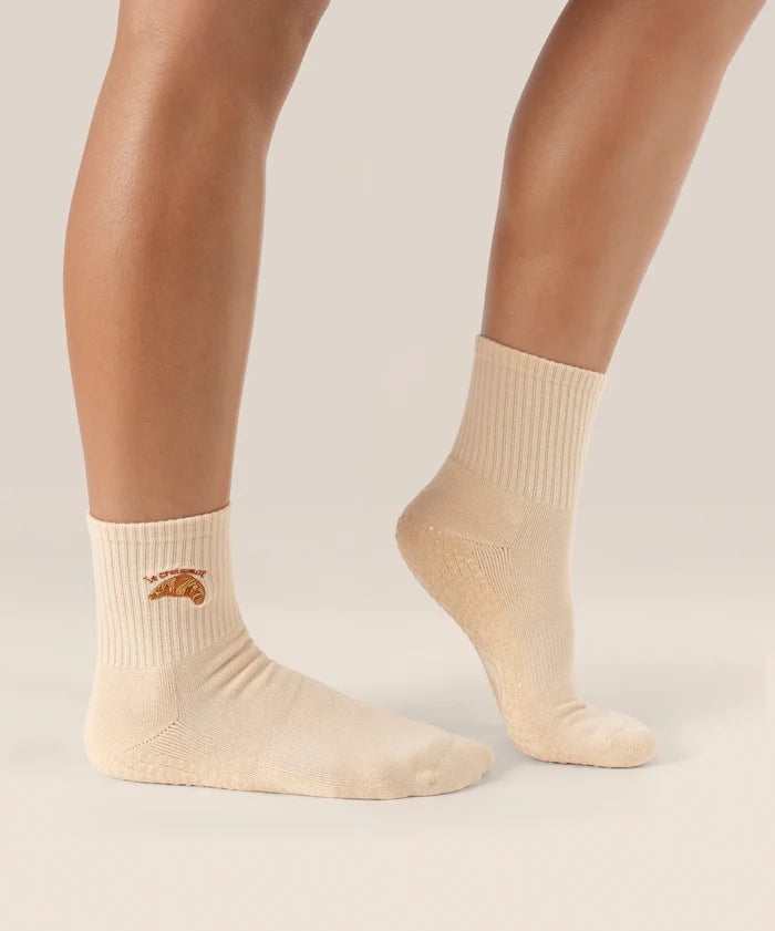 [MoveActive] Crew Non Slip Grip Socks - Le Croissant