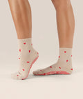 [MoveActive] Crew Non Slip Grip Socks - Love Me