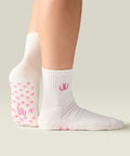 [MoveActive] Crew Non Slip Grip Socks - Lucky Horseshoe Ivory