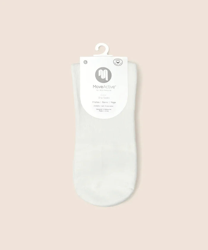 [MoveActive] Crew Non Slip Grip Socks - Meadow Bloom