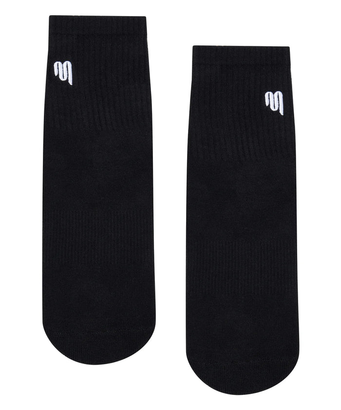 [MoveActive] Crew Non Slip Grip Socks - MoveActive Black