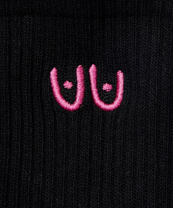 [MoveActive] Crew Non Slip Grip Socks - Power in Pairs Black