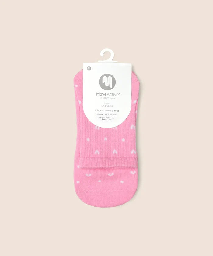 [MoveActive] Crew Non Slip Grip Socks - Speckled Candy
