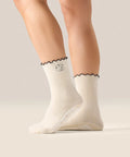 [MoveActive] Crew Non Slip Grip Socks - Spooky Cat Frill
