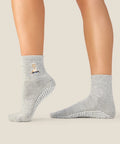 [MoveActive] Crew Non Slip Grip Socks - Terrier Grey Marle