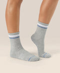 [MoveActive] Crew Non Slip Grip Socks - Varsity Stripe Marle