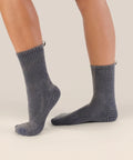 [MoveActive] Crew Non Slip Grip Socks - Vintage Rib Navy